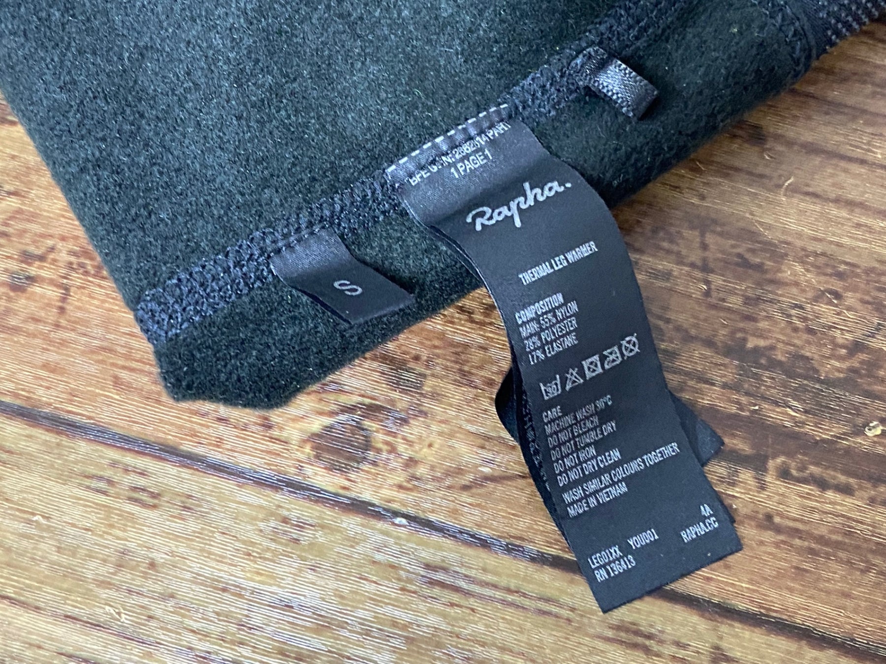 JV175 ラファ Rapha THERMAL LEG WARMER レッグウォーマー 黒 裏起毛