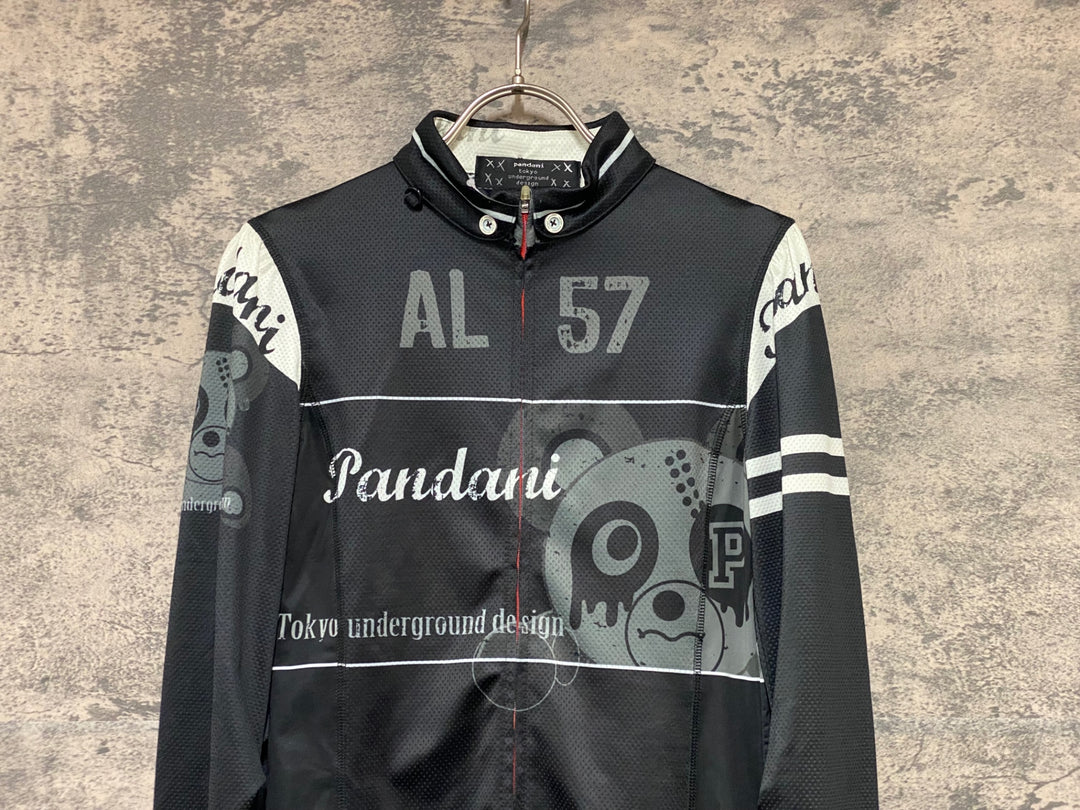 KG827 パンダーニ PANDANI 長袖 サイクルジャージ 黒 S