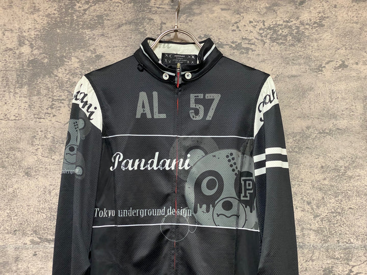KG827 パンダーニ PANDANI 長袖 サイクルジャージ 黒 S
