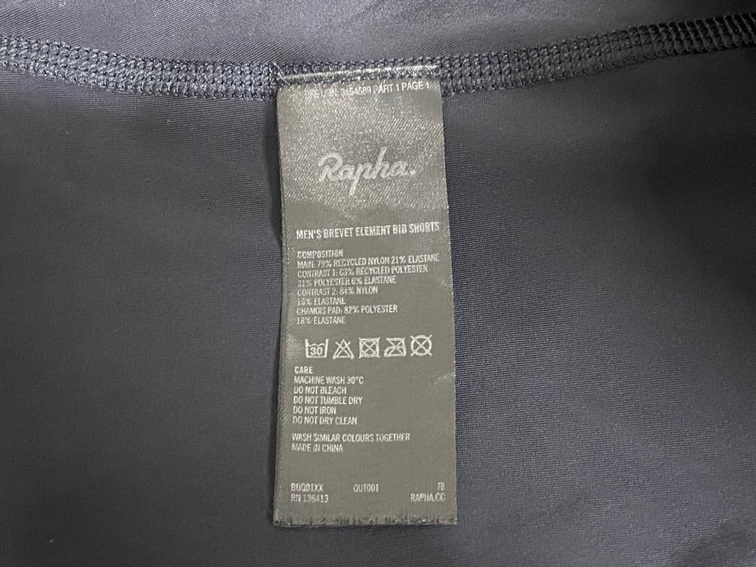 KM156 ラファ Rapha BREVET ELEMENT BIB SHORTS 黒 S