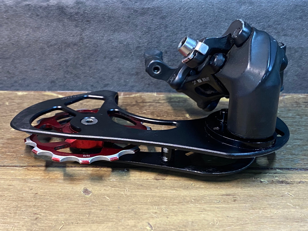 JJ515 シマノ SHIMANO デュラエース DURA-ACE ディレーラー 前後セット RD-7900,FD-7900 2x10s 直付、社外プーリー 傷