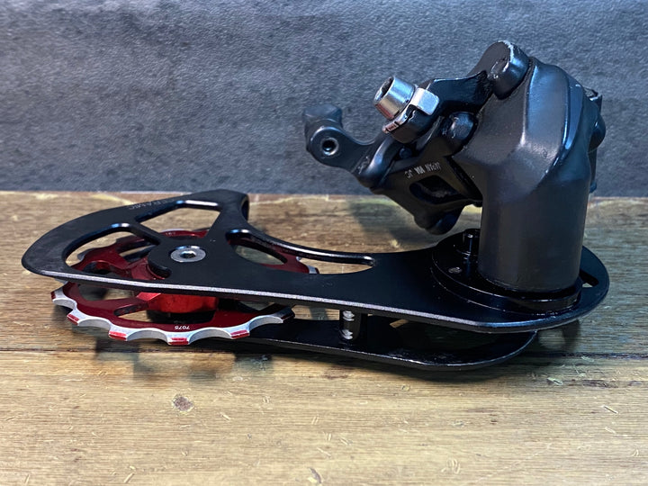 JJ515 シマノ SHIMANO デュラエース DURA-ACE ディレーラー 前後セット RD-7900,FD-7900 2x10s 直付、社外プーリー 傷