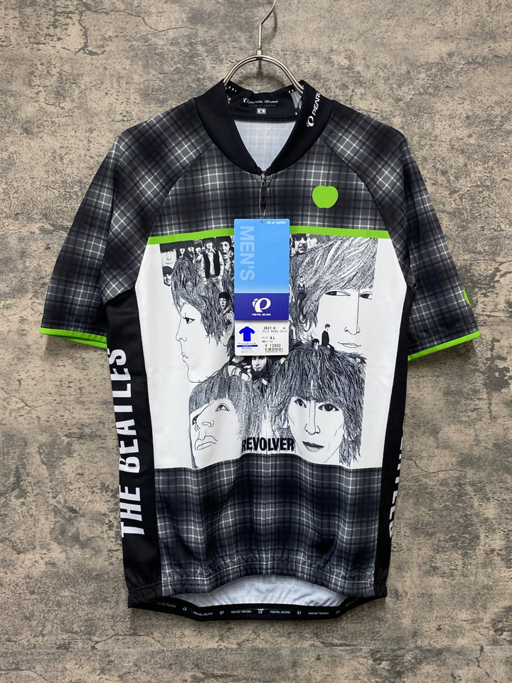 KA648 パールイズミ PEARL iZUMi 半袖 サイクルジャージ 黒 白 総柄 XL