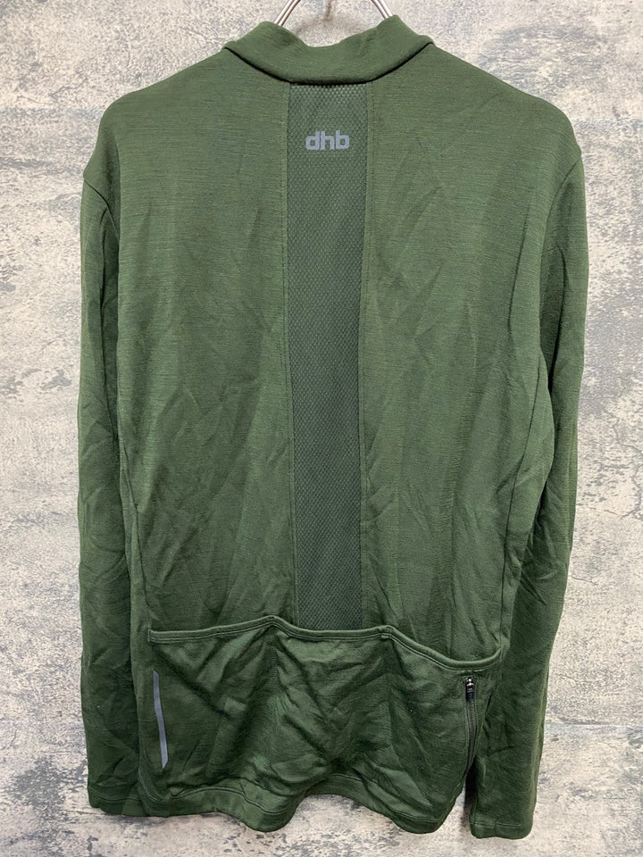 KA124 dhb 長袖 サイクルジャージ 緑 XL
