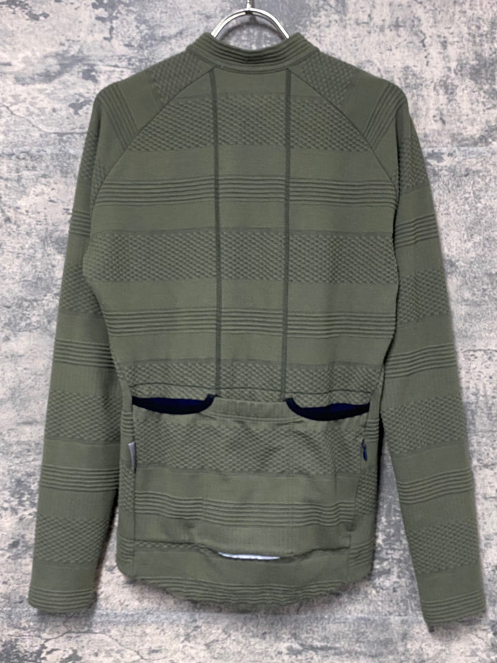 JZ169 カフェドシクリシテ CAFE DU CYCLISTE Corinne Men 長袖 サイクルジャージ カーキ S ※スレ