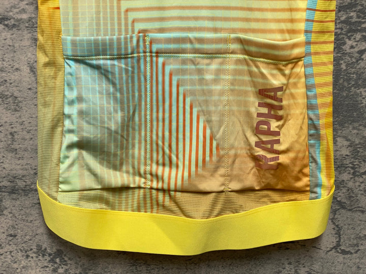KC762 ラファ Rapha TUNNEL VISION TRAINING JERSEY 半袖 サイクルジャージ オレンジ 黄 M