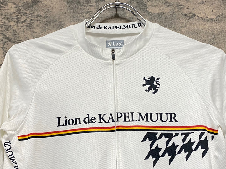 KI476 リオンドカペルミュール Lion de KAPELMUUR 半袖 サイクルジャージ S 白