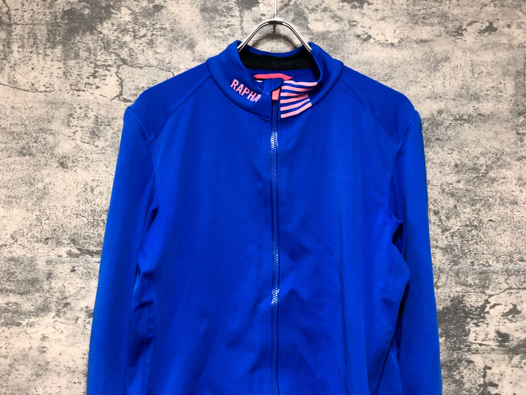 KL772 ラファ Rapha PRO TEAM SHOFTSHELL JACKET 長袖 サイクルジャケット 青 XL 擦れ