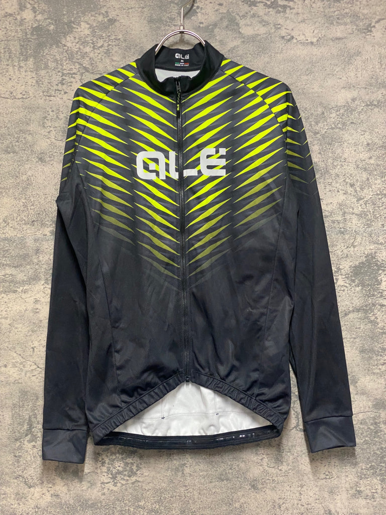 DECOJA サイクルジャージ 長袖 黒/黄 JQ828 アレ ALE 長袖 サイクルジャージ 黒 黄色 M 裏起毛 – BICI AMORE