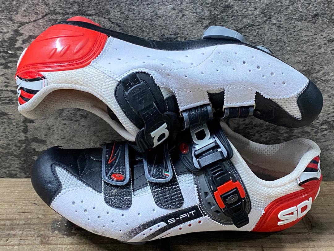 KG192 シディ SIDI S-FIT CARBON ビンディングシューズ EU42 3穴 白黒