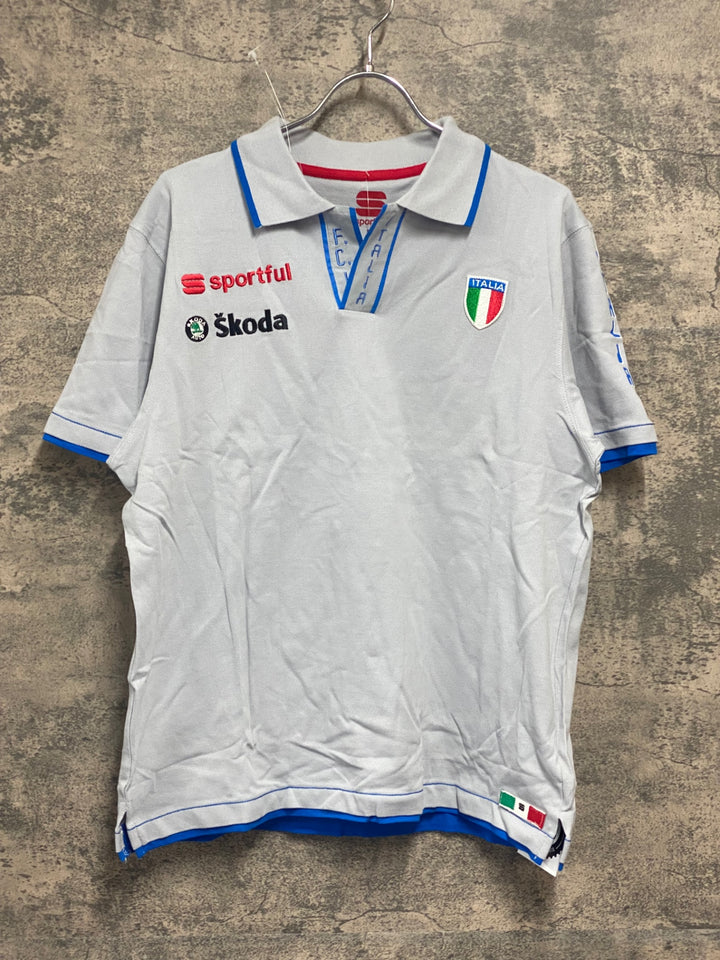 JV545 スポーツフル sportful 半袖 ポロシャツ グレー M ITALIA Skoda