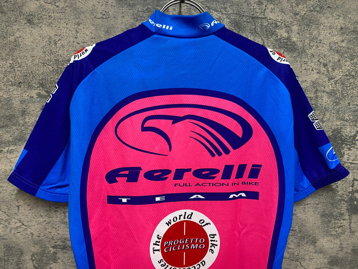 JR160 ジョルダーナ Giordana 半袖サイクルジャージ 青ピンク L