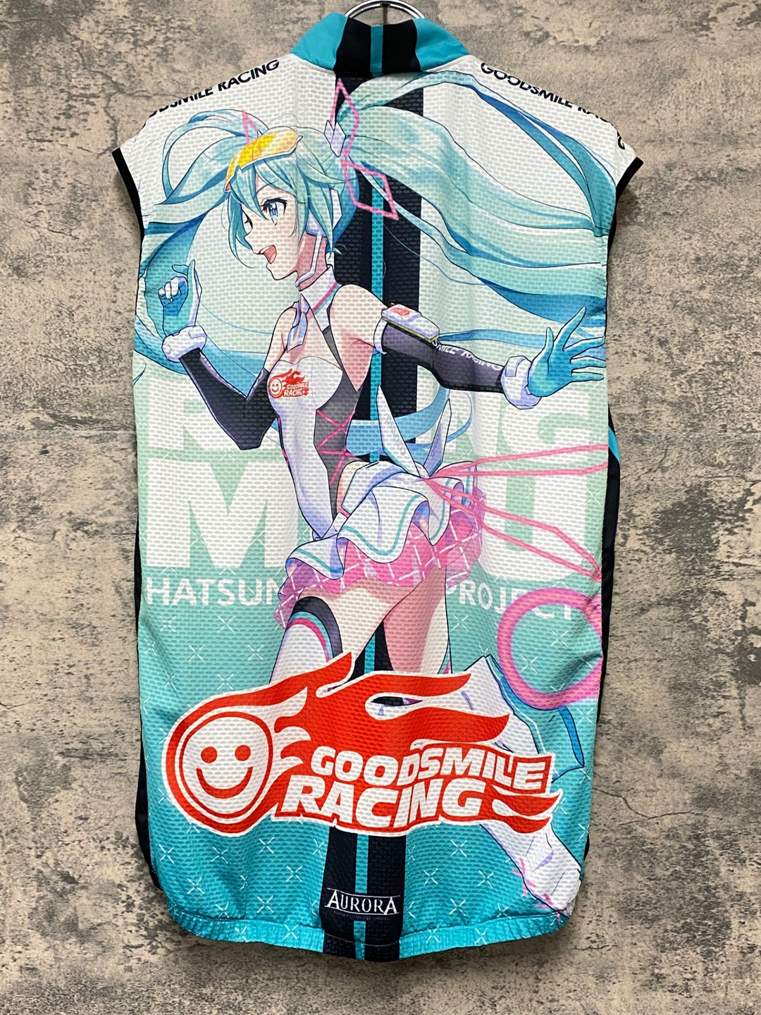 KI939 アウローラ AURORA Racing MIKU サイクルベスト ジレ 総柄 XL 2021Ver