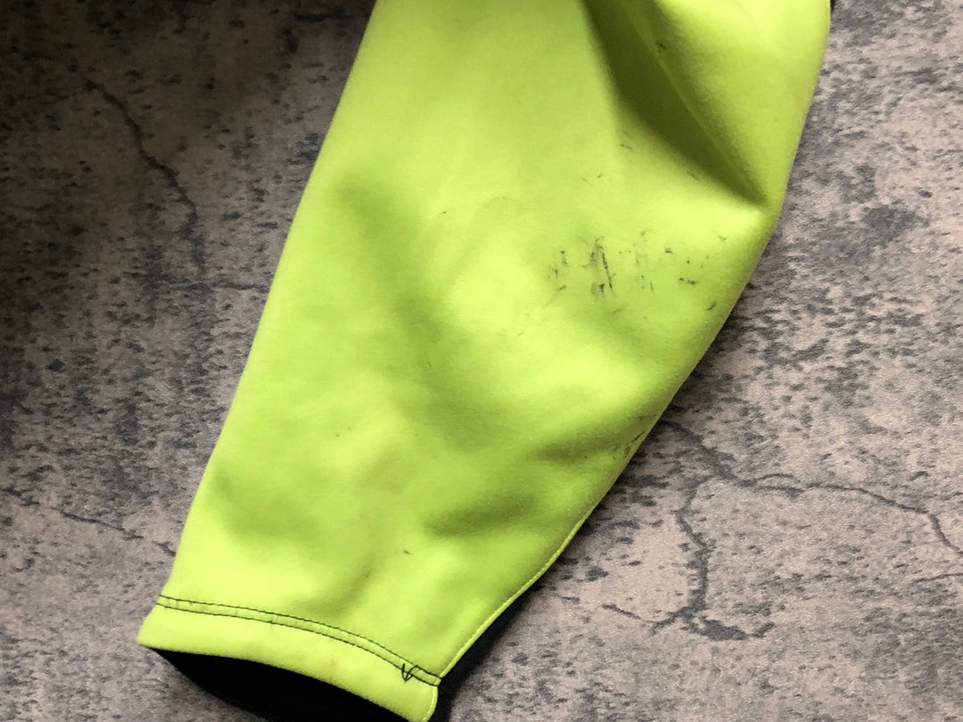 KD663 シマノ SHIMANO 長袖 サイクルジャケット 黄 XL 裏起毛 ※汚れ