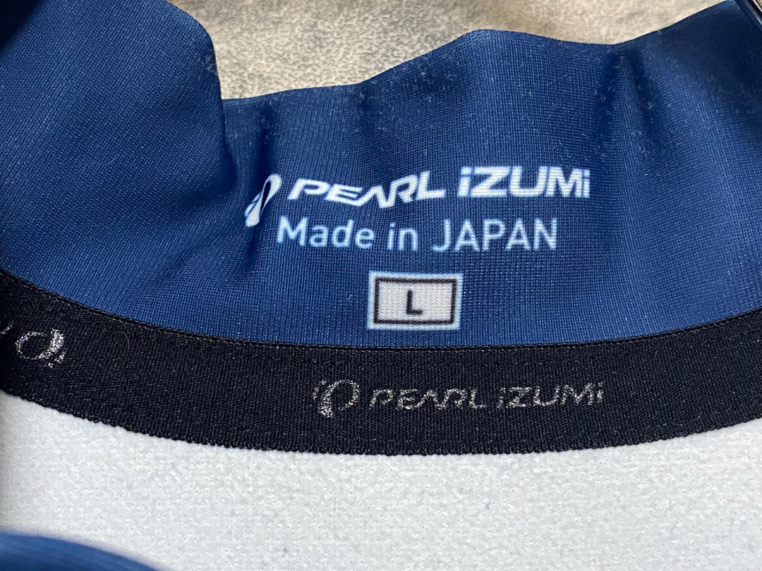 JS814 パールイズミ PEARL iZUMi 長袖 サイクルジャージ 青 L 裏起毛