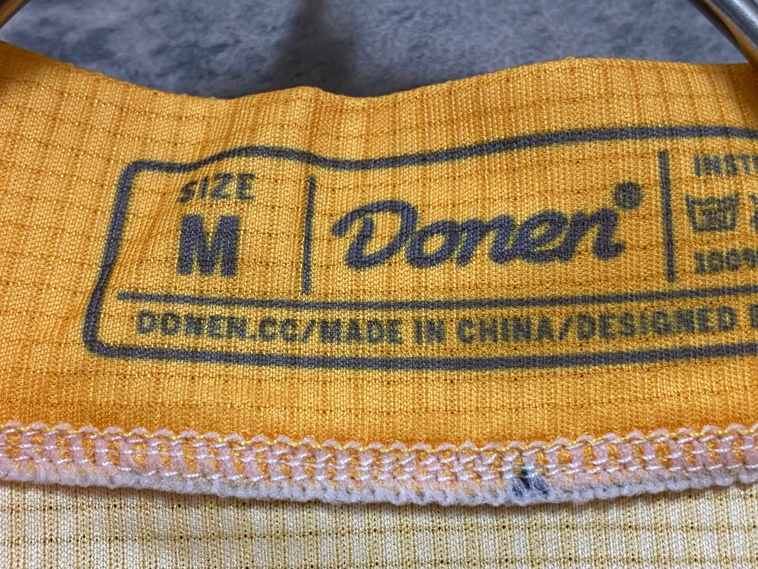 JY889 ドネン Donen 半袖 サイクルジャージ 黃 赤 M