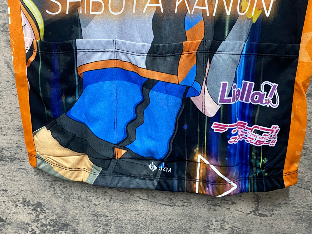 KG894 ファイス FICE 半袖 サイクルジャージ 黒 ピンク L ラブライブ! スーパースター!! 2023 澁谷かのん Ver.