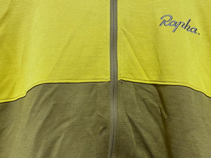 JR985 ラファ Rapha TRICOLOUR LONG SLEEVE JERSEY 長袖 サイクルジャージ 黄 茶 XL