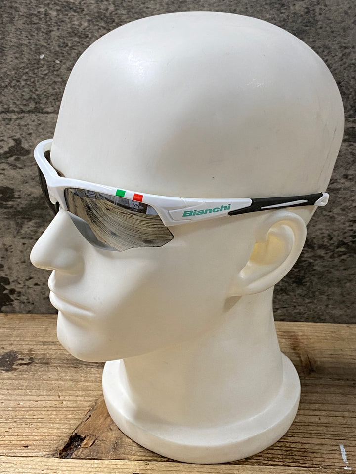 KL046 ビアンキ Bianchi スポーツサングラスハーフリム 白