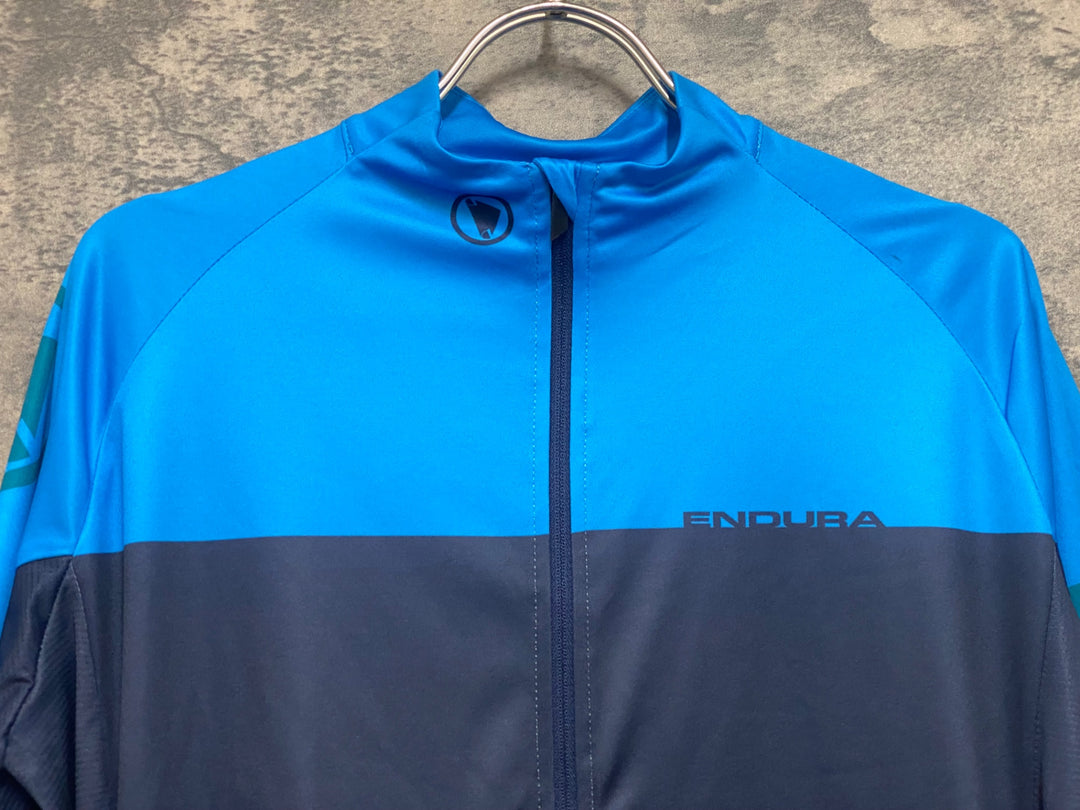 JN854 エンデュラ ENDURA 半袖サイクルジャージ 黒青 XS