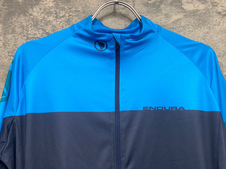 JN854 エンデュラ ENDURA 半袖サイクルジャージ 黒青 XS