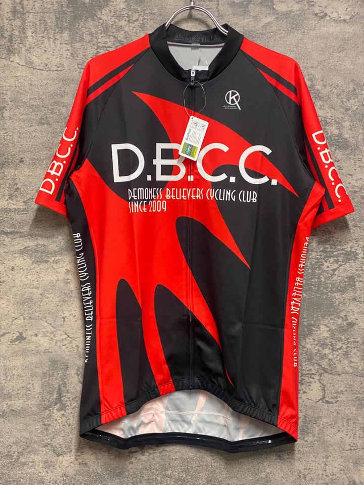 JQ010 アウローラ AURORA 半袖 サイクルジャージ 赤 黒 2XL ろんぐらいだぁすとーりーず!