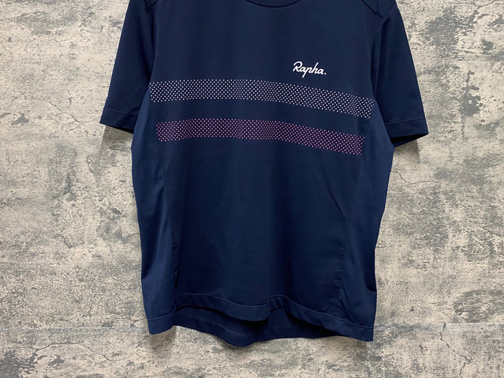 JY090 ラファ Rapha WOMEN'S EXPLORE TECHNICAL T-SHIRT 半袖 Tシャツ レディース 紺 M