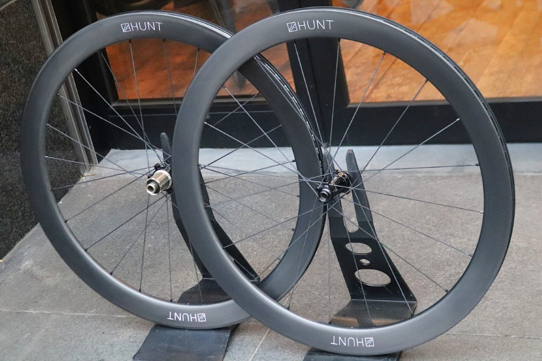 ハント HUNT 50 CARBON AERO DISC チューブレス ホイールセット シマノ 12/11S 【東京南麻布店】