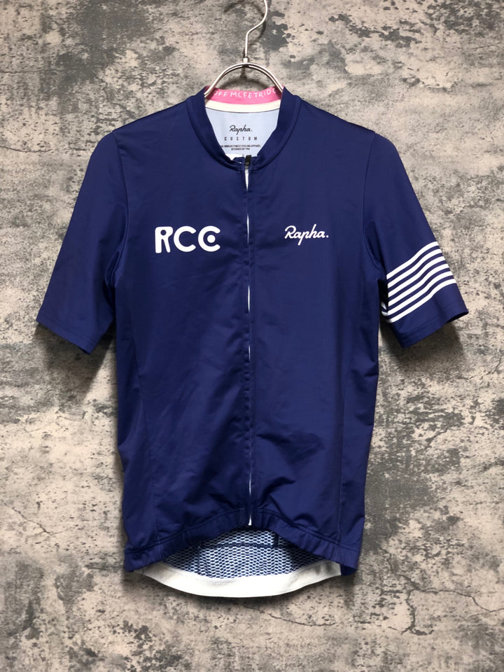 KH625 ラファ Rapha MIDWEIGHT RACE JERSEY 半袖 サイクルジャージ 紺 S CUSTOM