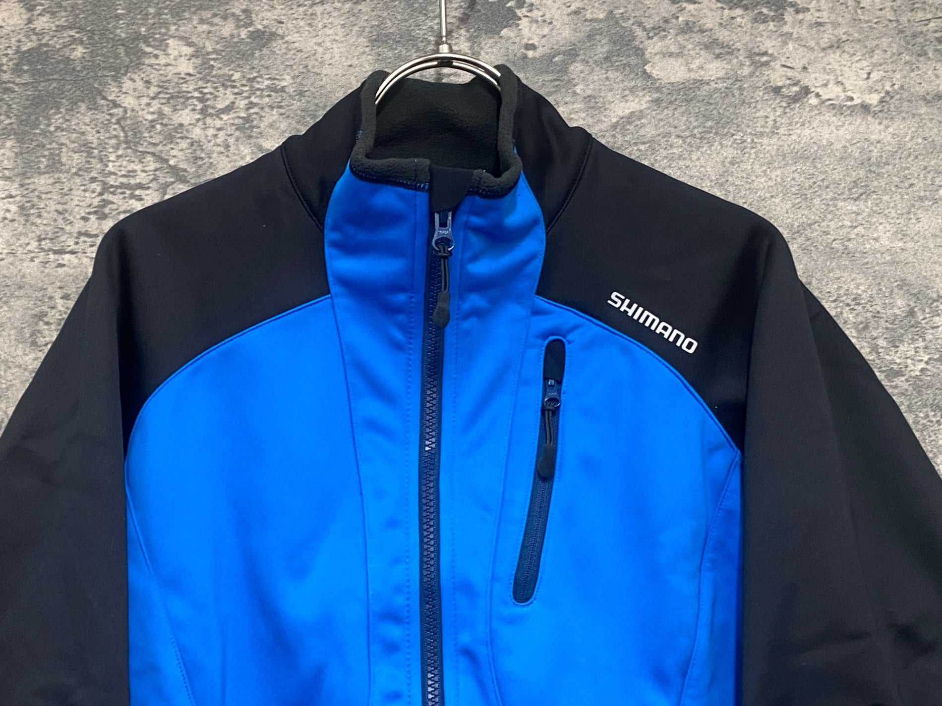 JW483 シマノ SHIMANO 長袖 サイクルジャケット 青 黒 XLサイズ 裏起毛