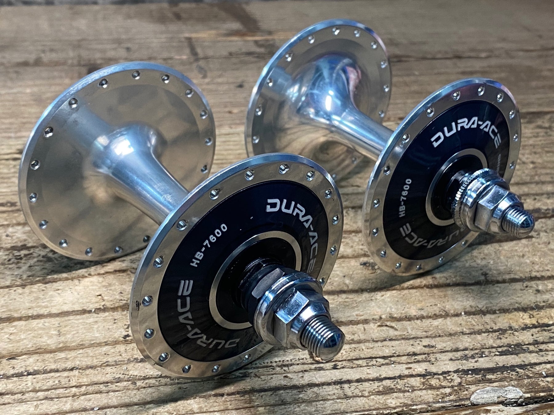 JJ263 シマノ SHIMANO デュラエース DURA-ACE HB-7600 前後ハブセット