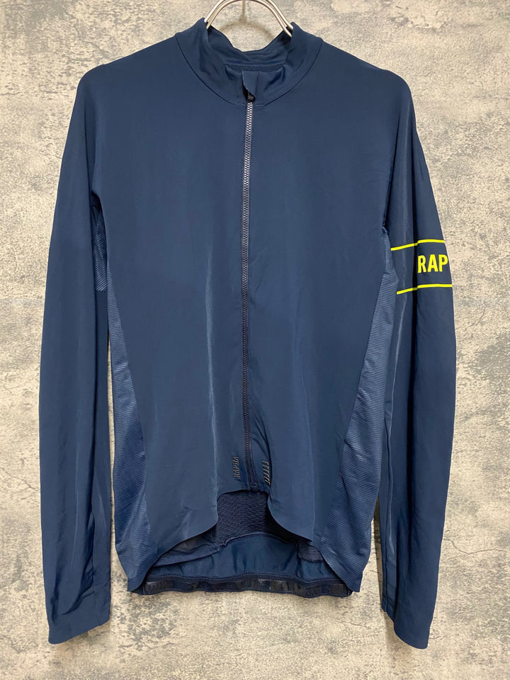 JN772 ラファ Rapha PRO TEAM LONG SLEEVE THERMAL JERSEY 長袖 サイクルジャージ 紺 M 裏起毛