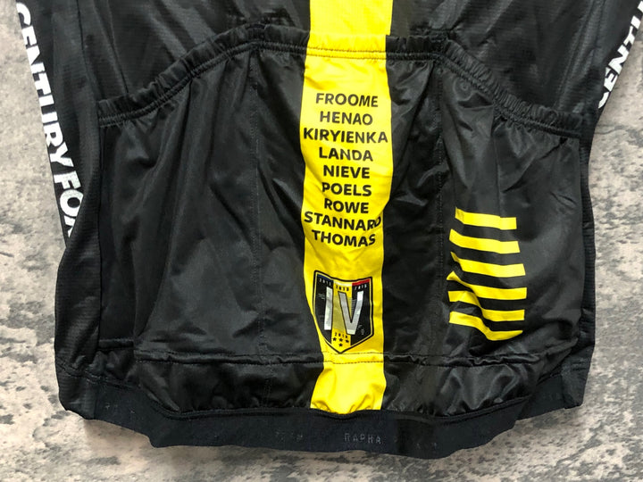 JV921 ラファ Rapha IV JERSEY 半袖 サイクルジャージ 黒 S TEAM Sky