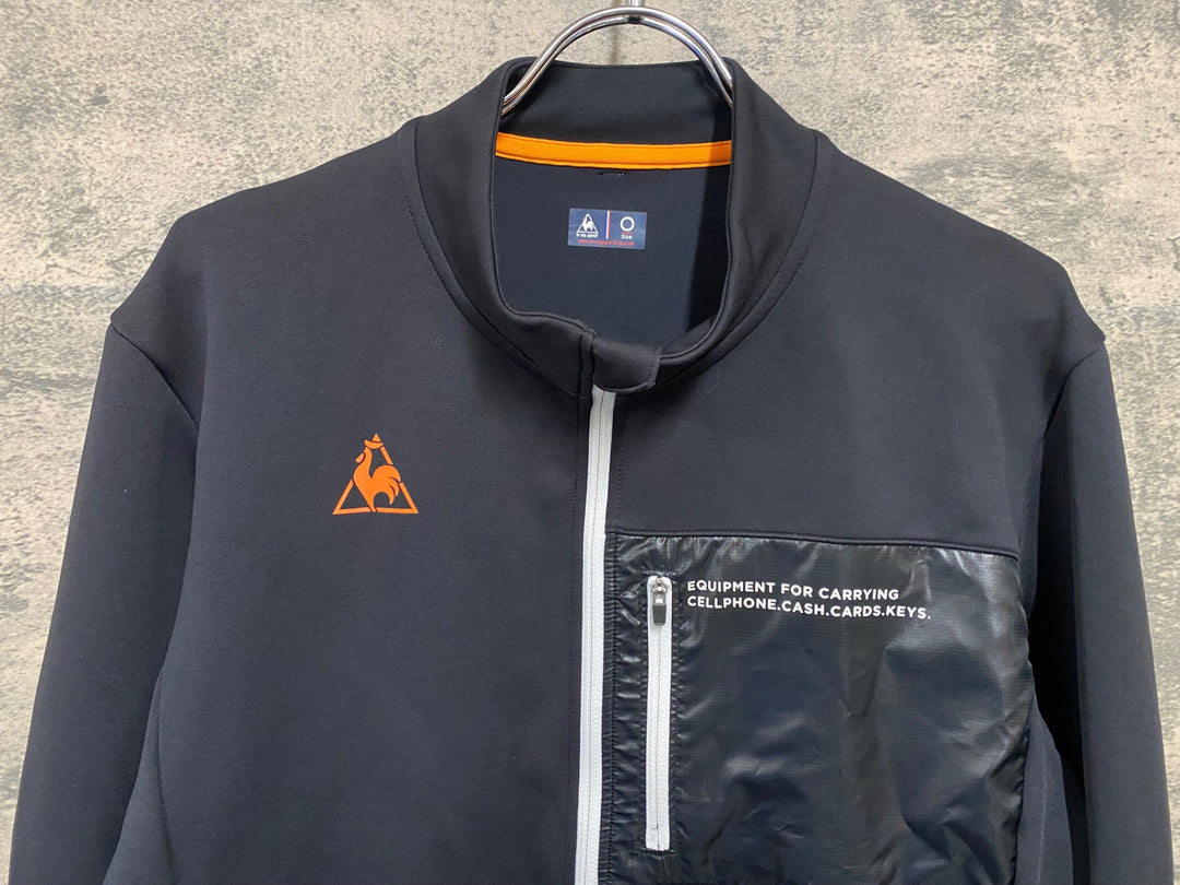 JT813 ルコックスポルティフ lecoqsportif 長袖 サイクルジャージ 黒 Oサイズ