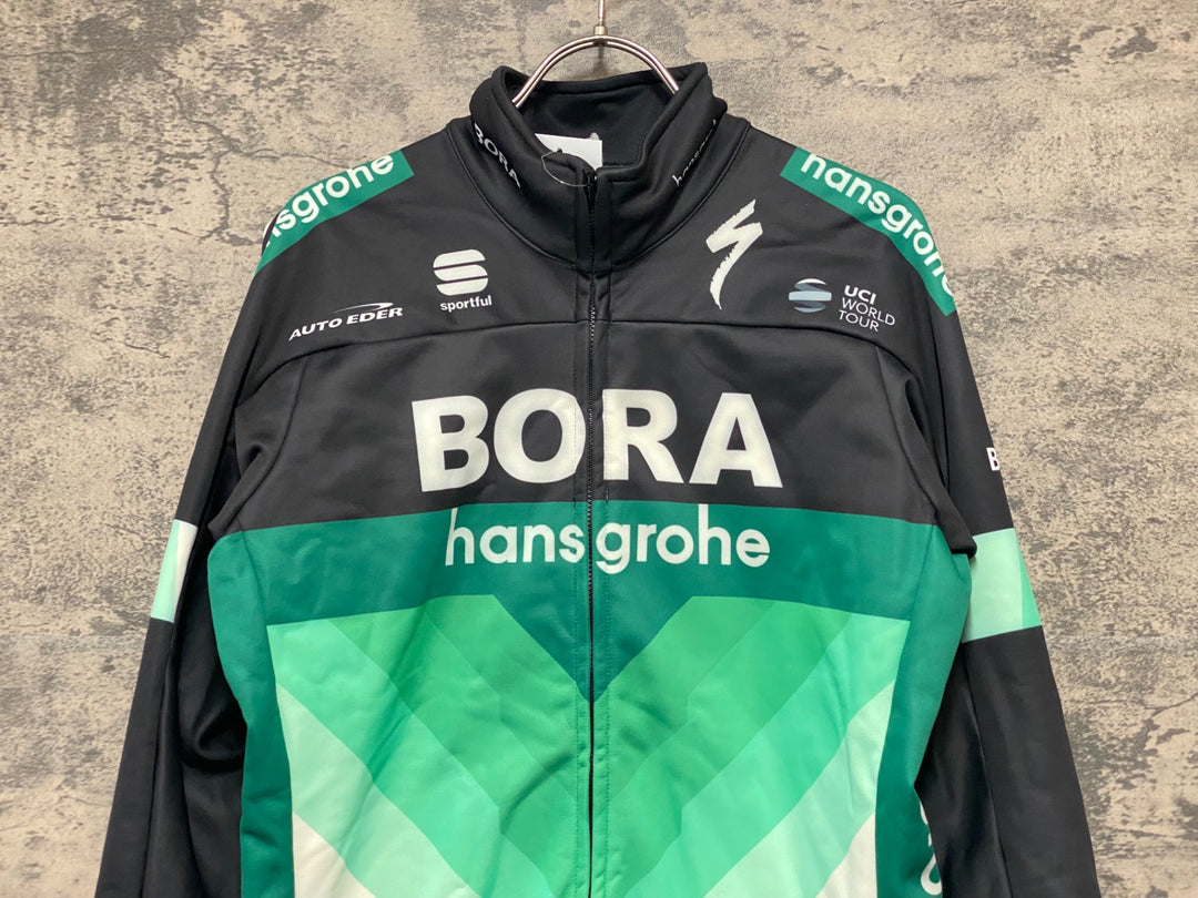 KJ807 スポーツフル sportful 長袖 サイクルジャケット 黒 緑 L 裏起毛