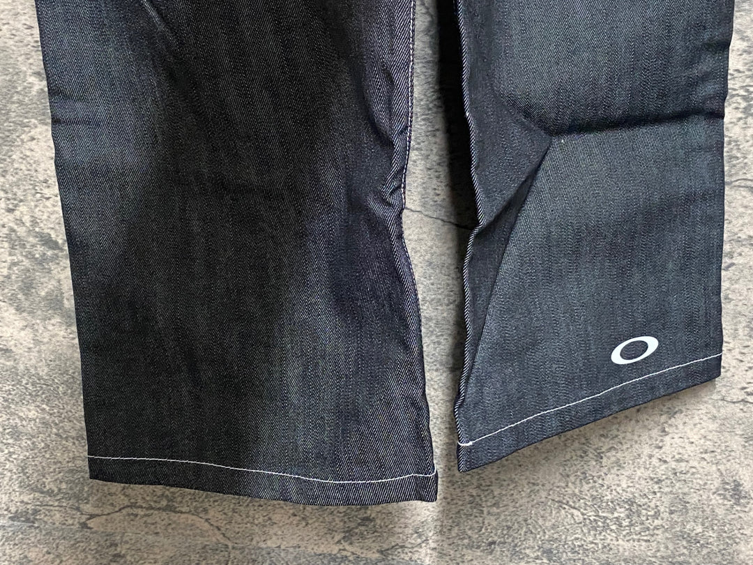 JO199 オークリー OAKLEY デニム パンツ 七分丈 黒 34