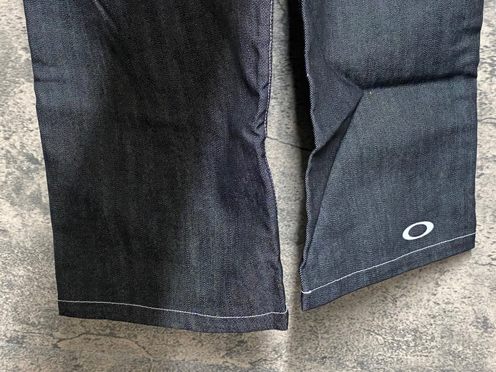 JO199 オークリー OAKLEY デニム パンツ 七分丈 黒 34