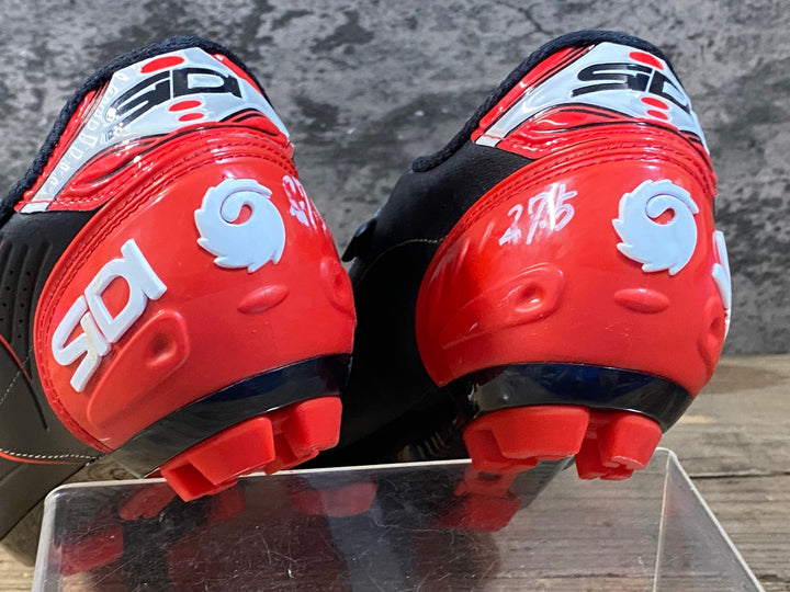 KG395 シディ SIDI TRACE MTB ビンディングシューズ 黒 赤 SPD EU45 ※ペン字あり