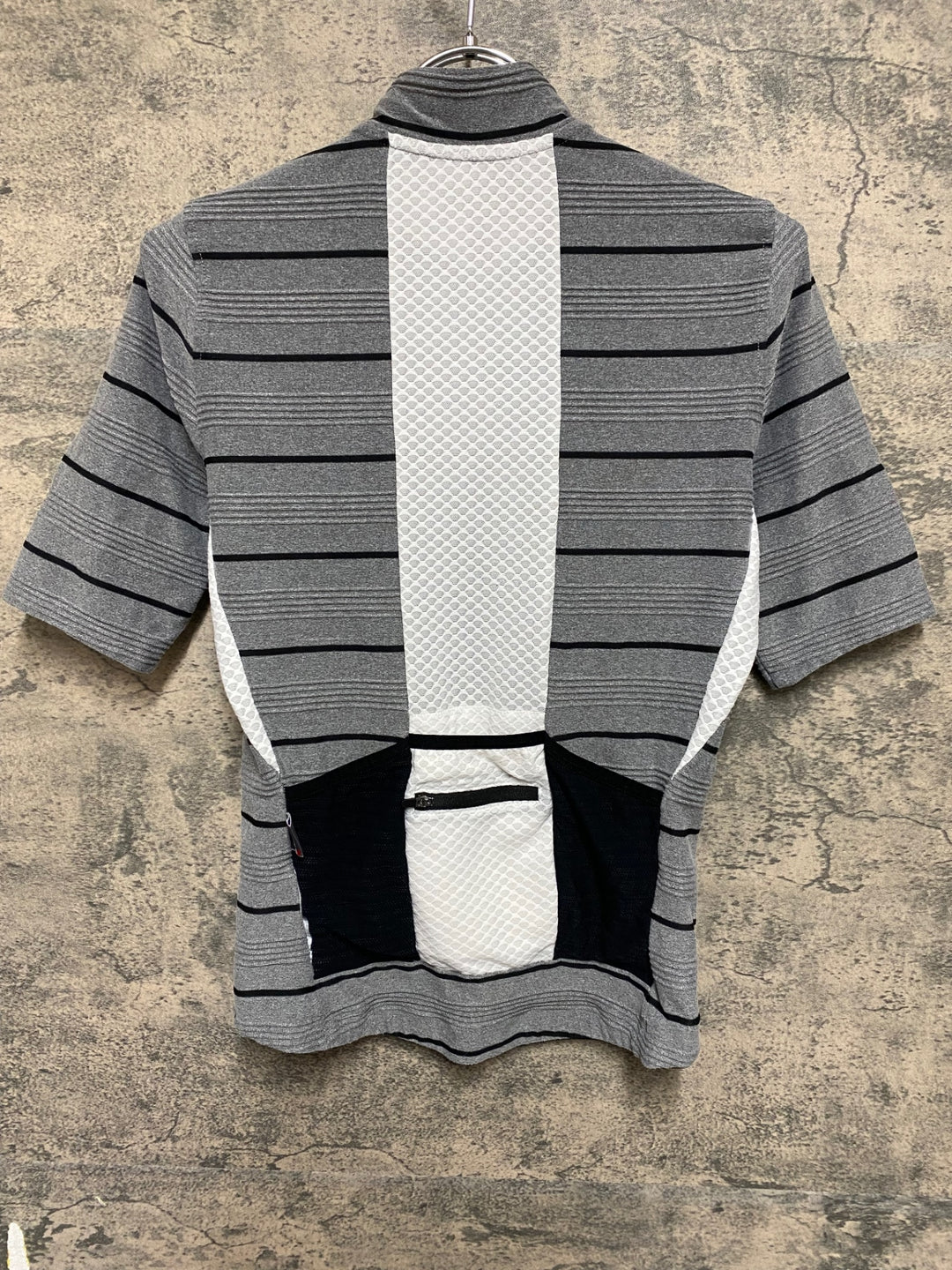 KS044 カフェドシクリステ CAFE DU CYCLISTE FRANCINE Man 半袖 サイクルジャージ グレー ボーダー S