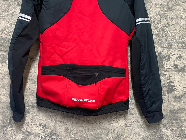 KP594 パールイズミ PEARL iZUMi 長袖 サイクルジャケット 黒 赤 レディース 裏起毛