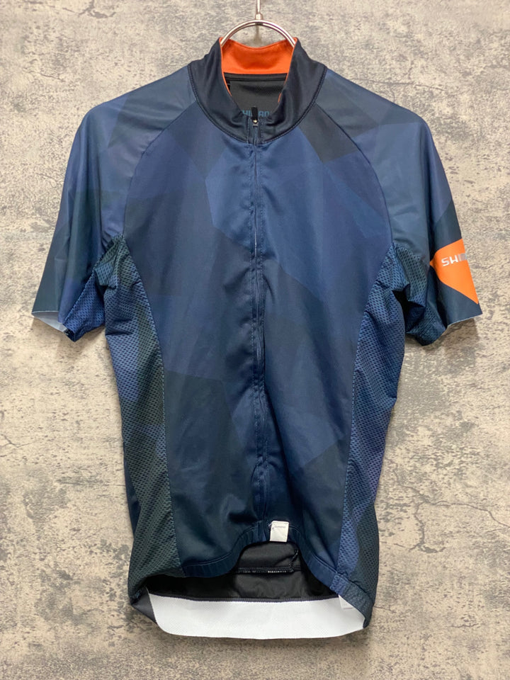 KC200 シマノ SHIMANO 半袖 サイクルジャージ 紺 M