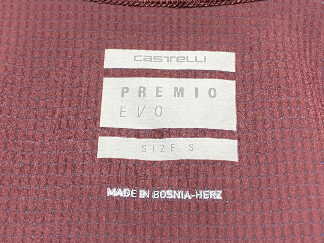 KB695 カステリ CASTELLI PREMIO EVO 半袖 サイクルジャージ 赤 S