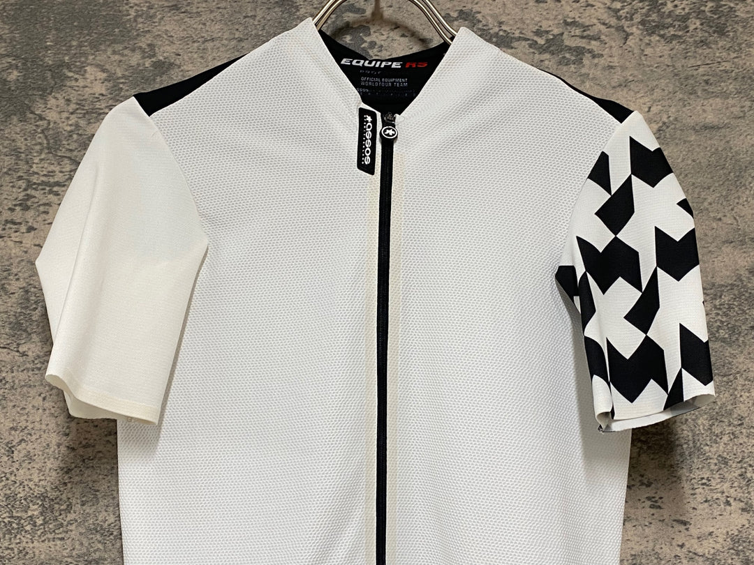 KG808 アソス ASSOS EQUIPE RS AERO SS JERSEY 半袖 サイクルジャージ 白 黒 S