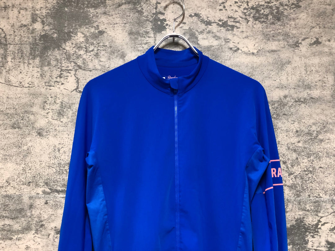 KN638 ラファ Rapha PRO TEAM LONG SLEEVE THERMAL JERSEY 長袖 サイクルジャージ 青 M 裏起毛