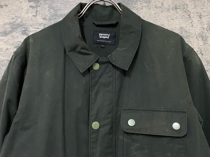 KB037 リーバイス Levi's 長袖 オイルドジャケット カーキ M ※擦れ