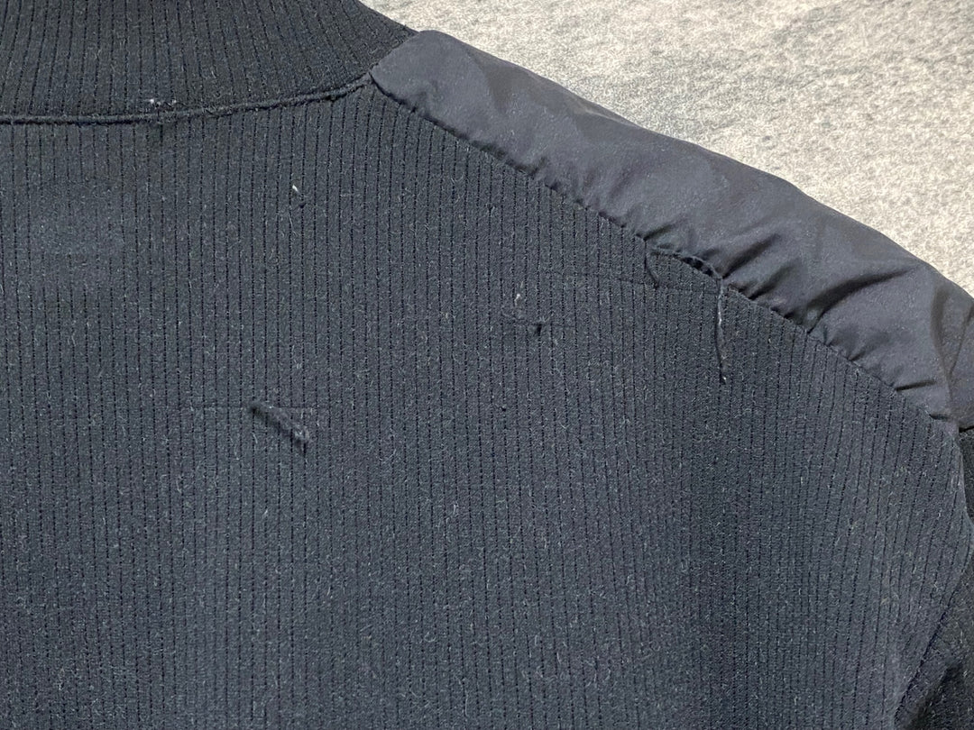 JK728 パールイズミ PEARL iZUMi 裏起毛 ウィンドプルーフ 長袖 ミドルレイヤー 黒 XL ※ジッパーつまみ破損