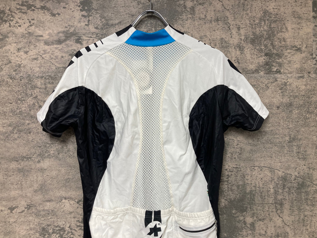 JQ943 アソス ASSOS SS.MILLE 半袖 サイクルジャージ 白 水色 M