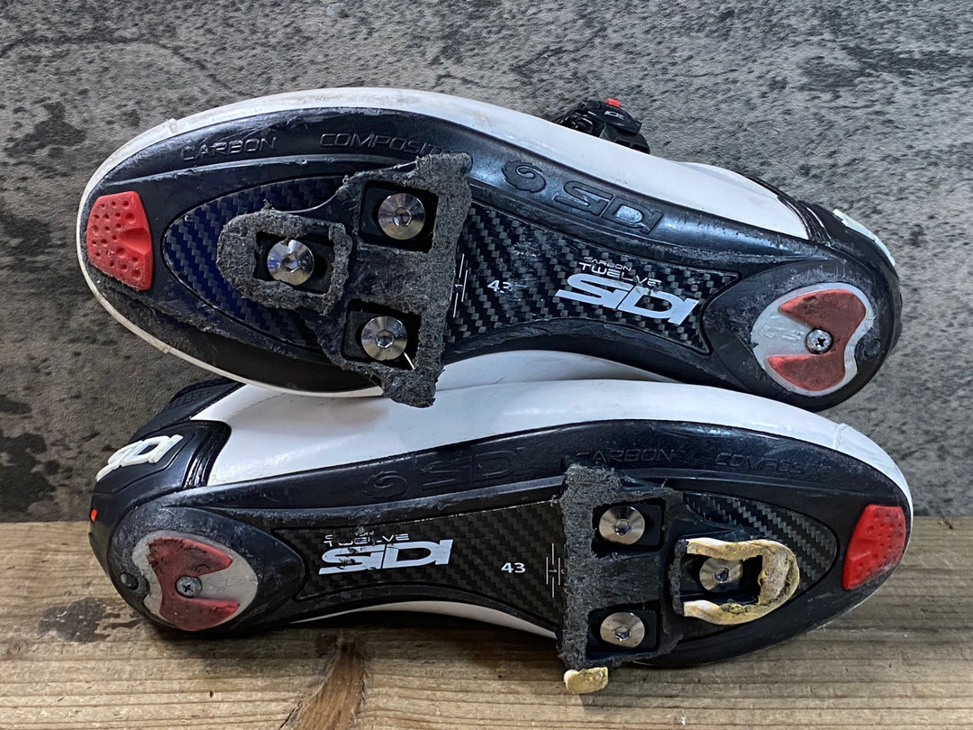 JW174 シディ SIDI ERGO5 MEGA ビンディングシューズ 白 EU43 3穴