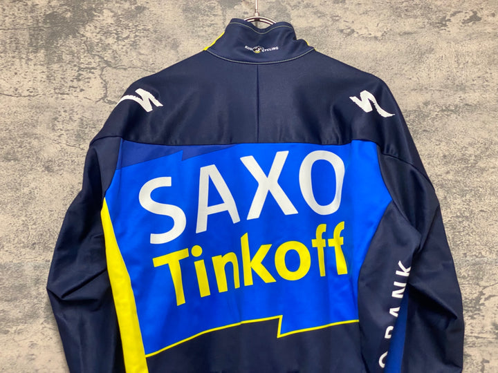 KJ810 スポーツフル sportful 長袖 サイクルジャケット 黃 紺 L 裏起毛 SAXO BANK WINDSTOPPER