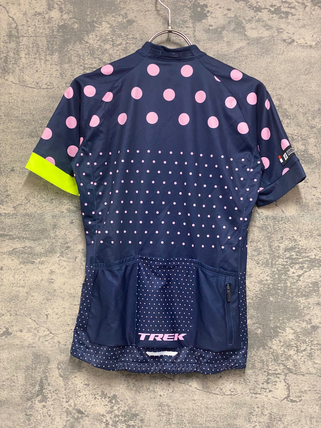 KE468 ボントレガー BONTRAGER 半袖 サイクルジャージ レディースS 紺ピンク